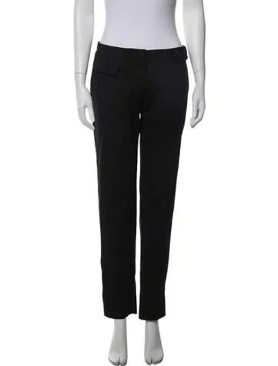 Pre-owned Prada Straight Leg Pants In Black