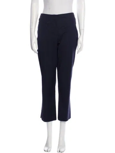 Pre-owned Prada Straight Leg Pants In Blue