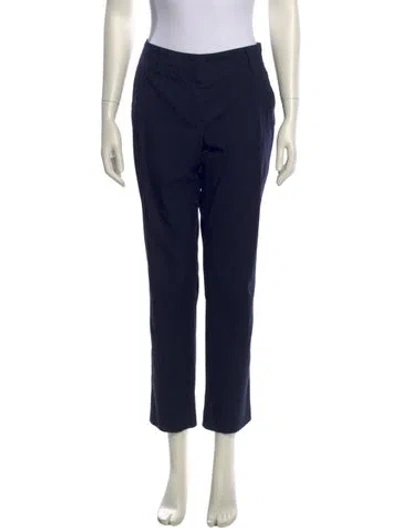 Pre-owned Prada Straight Leg Pants In Blue