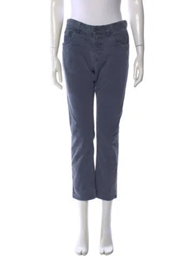 Pre-owned Prada Straight Leg Pants In Blue