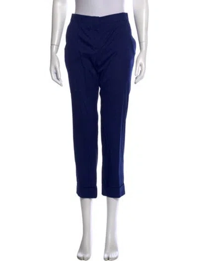 Pre-owned Prada Straight Leg Pants In Blue