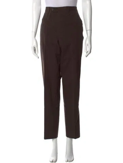 Pre-owned Prada Straight Leg Pants In Brown