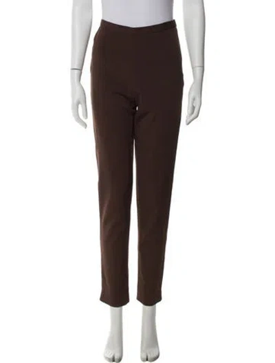 Pre-owned Prada Straight Leg Pants In Brown