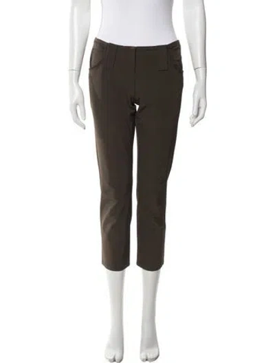 Pre-owned Prada Straight Leg Pants In Brown