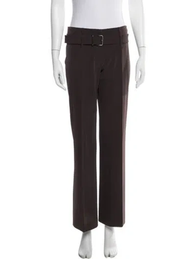 Pre-owned Prada Straight Leg Pants In Brown