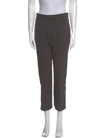 Pre-owned Prada Straight Leg Pants In Gray