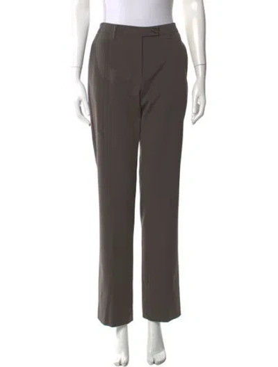 Pre-owned Prada Straight Leg Pants In Gray