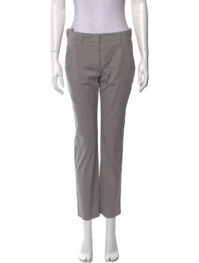 Pre-owned Prada Straight Leg Pants In Gray