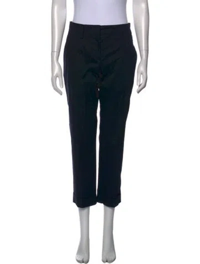 Pre-owned Prada Straight Leg Pants In Gray