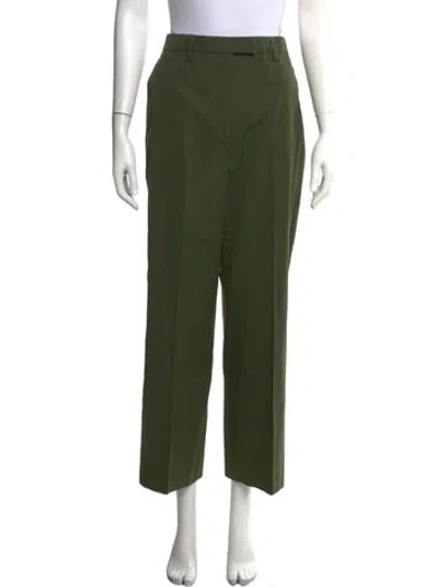 Pre-owned Prada Straight Leg Pants In Green
