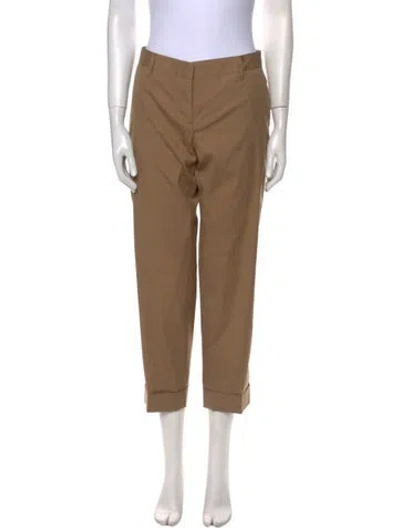Pre-owned Prada Straight Leg Pants In Neutral