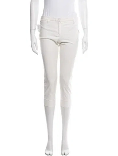 Pre-owned Prada Straight Leg Pants In Neutrals