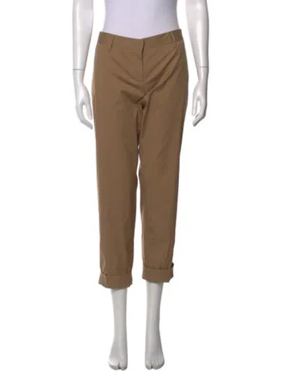 Pre-owned Prada Straight Leg Pants In Neutrals