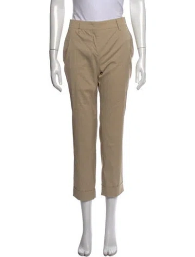 Pre-owned Prada Straight Leg Pants In Neutrals