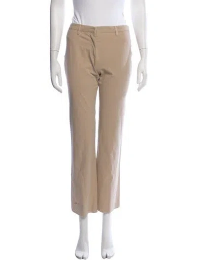 Pre-owned Prada Straight Leg Pants In Neutrals