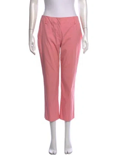 Pre-owned Prada Straight Leg Pants In Pink