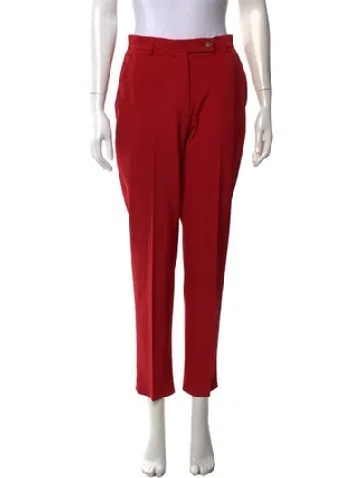 Pre-owned Prada Straight Leg Pants In Red