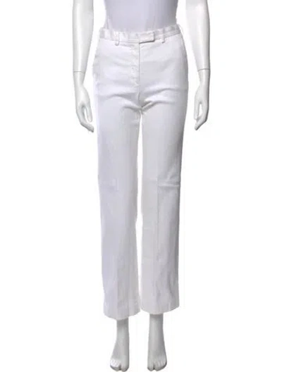 Pre-owned Prada Straight Leg Pants In White