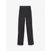 Prada Mens Black Straight-leg Regular-fit Cotton Trousers In Black