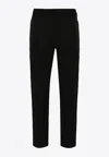 Prada Tailored Anthracite Trousers With Classic Waistband In Black