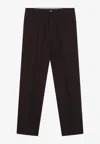 Prada Straight-leg Tailored Pants In Brown