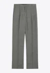 Prada Straight-leg Tailored Pants In Gray
