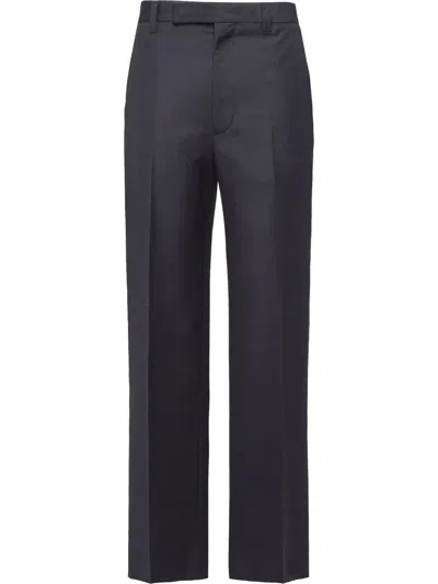 Prada Straight-leg Tailored Trousers In Blue