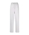 Prada Straight-leg Track Pants In Silver