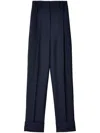 Prada Straight-leg Mohair Pants In Bleu