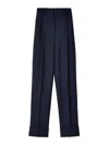 Prada Straight-leg Mohair Pants In Blue