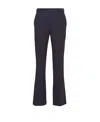 Prada Gabardine Flared Ankle Trousers In Black