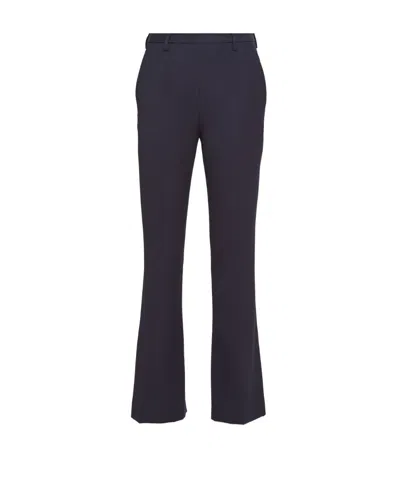 Prada Straight-leg Virgin Wool Trousers In Black