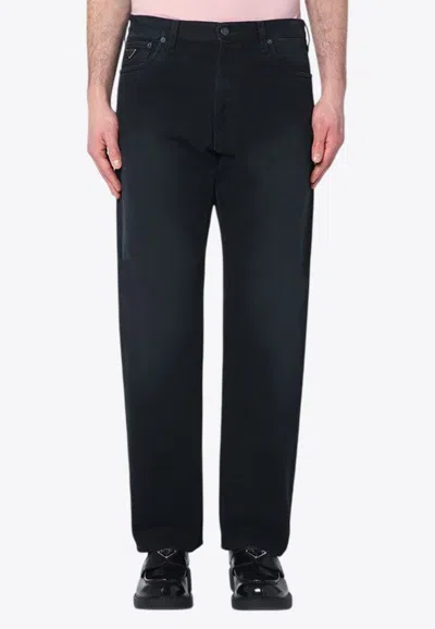 Prada Straight-leg Washed Jeans In Black