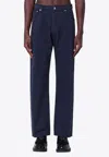 Prada Men Straight Leg Tapered Jeans In Blue