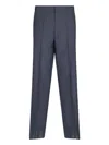 Prada Tailored Trousers With Pockets And Pleats In Blue