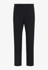 Prada Straight Tailored Pants In Black