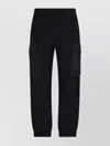 Prada Straight Trousers With Back And Cargo Pockets In Black