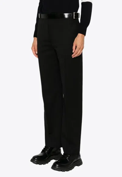 Prada Straight-leg Belted Pants In Black