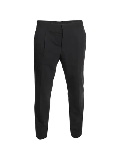 Pre-owned Prada Straight-leg Button-up Trousers In Black