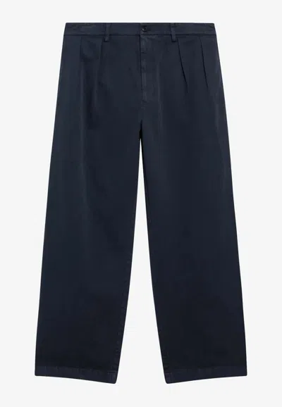 Prada Straight-leg Chino Pants In Blue