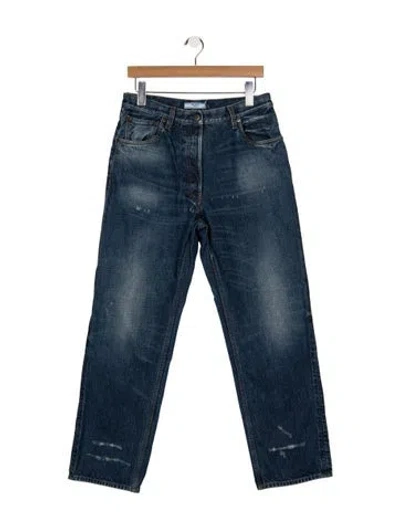 Pre-owned Prada Straight-leg Jeans In Blue
