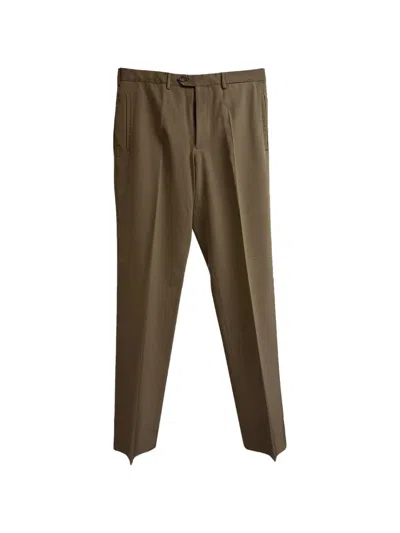 Pre-owned Prada Straight-leg Trousers In Green