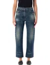 Prada Vintage-wash Straight-leg Jeans Size 26 In Blue