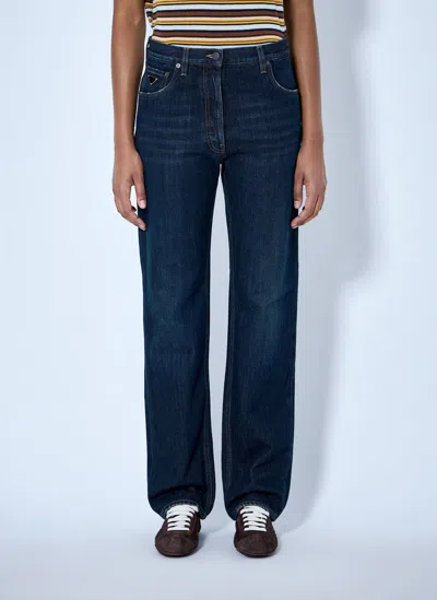 Prada Straight-leg Washed Denim Jeans In Blue