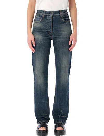 Prada Straight-leg Washed Denim Jeans In Blue