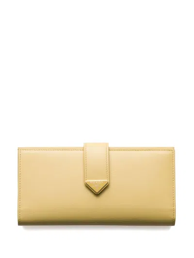Prada Strap Fastening Wallet In Nude
