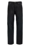 Prada Gerade Jeans Mit Logo-schild In Multi