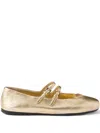 Prada Straped Logo Ballet Flats In Multi