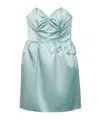 Prada Minikleid Aus Duchesse In Green