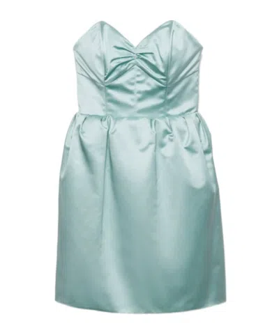 Prada Minikleid Aus Duchesse In Anis